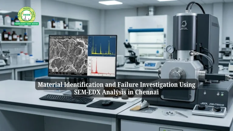 Material Identification and Failure Investigation Using SEM-EDX Analysis in Chennai